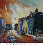 Evening Inspiration-Henry St., Oil on Canvas